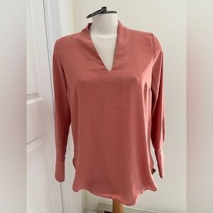 H & M V-neck blouse size 6 in coral colour